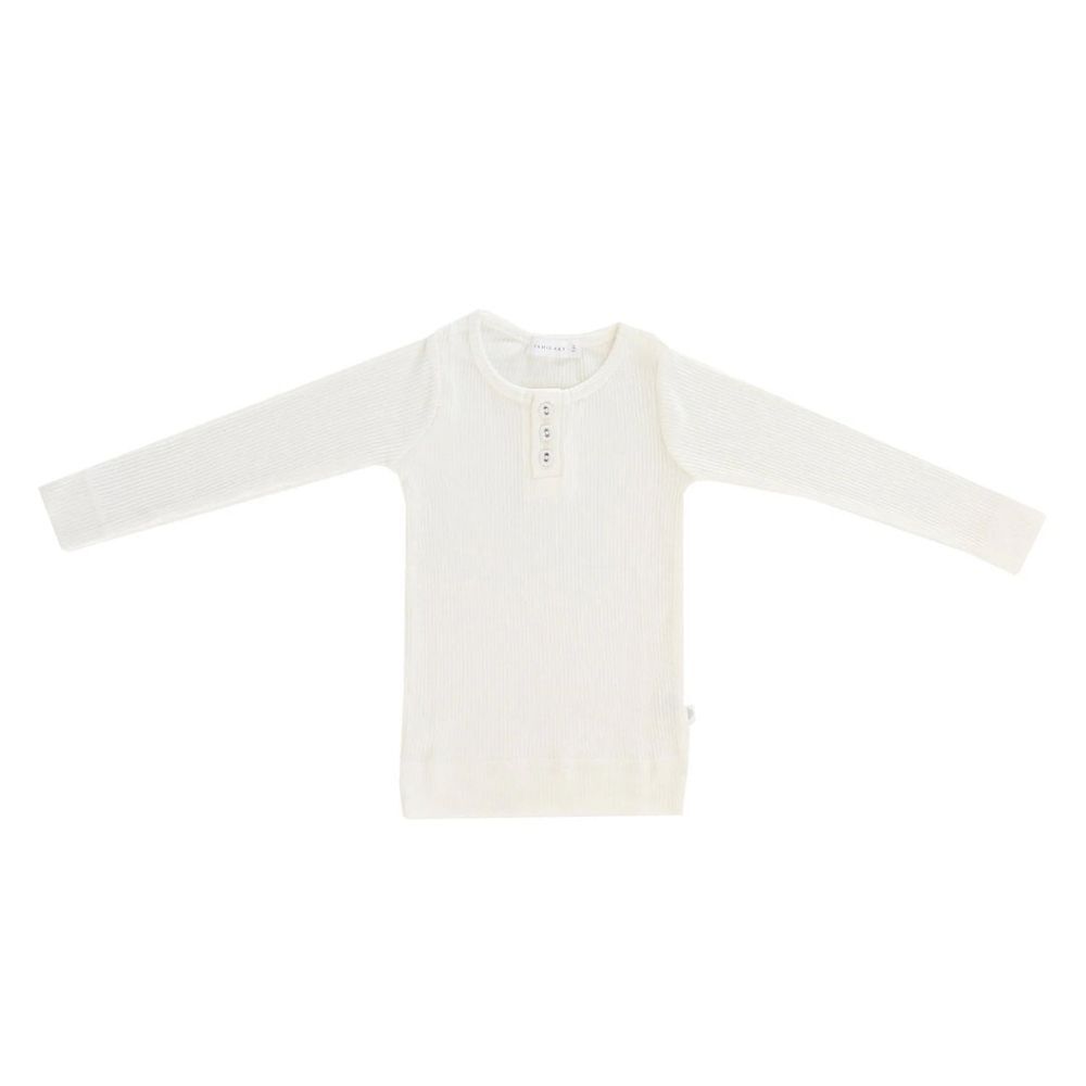 Jamie Kay | Long Sleeve Henley - Milk
